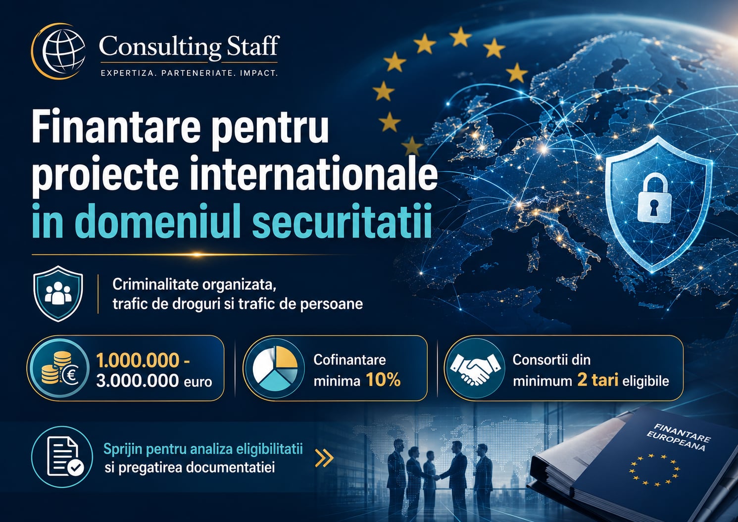 Finantare pentru proiecte internationale in domeniul securitatii 🔐🌍